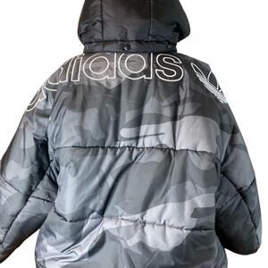 Adidas Camo Puffer Jacket, Men's XL
